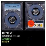 PCGS 1970-d Roosevelt Dime 10c ms64 PCGS