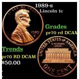 1989-s Proof Lincoln Cent 1c pr70 rd DCAM SEGS