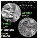 2005-d Western Waters Jefferson Nickel Westward Jo