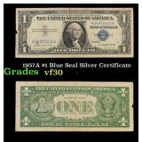 1957A $1 Blue Seal Silver Certificate Grades vf++