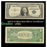 1957A $1 Blue Seal Silver Certificate Grades vf++