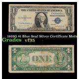 1935G $1 Blue Seal Silver Certificate Grades vf++