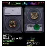 *Highlight* 1972-p Washington Quarter 25c ms67 SEG