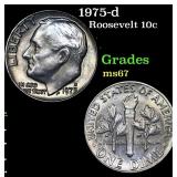 1975-d Roosevelt Dime 10c Grades GEM++ Unc