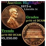 *Highlight* 1973-s Proof Lincoln Cent 1c pr70 rd D