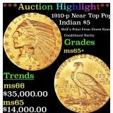 *Highlight* 1910-p Gold Indian Half Eagle Near Top