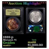 *Highlight* 1889-p Morgan Dollar $1 ms65+ SEGS (fc