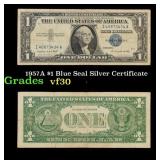 1957A $1 Blue Seal Silver Certificate Grades vf++