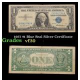 1957 $1 Blue Seal Silver Certificate Grades vf++