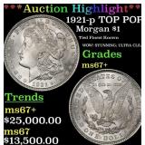 *Highlight* 1921-p Morgan Dollar TOP POP! $1 ms67+