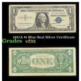 1957A $1 Blue Seal Silver Certificate Grades vf++