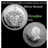 2024 Tokelau 1 oz Silver $5 Zodiac Series: Leo Coi