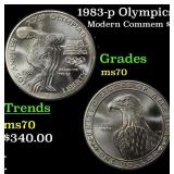 1983-p Olympics Modern Commem Dollar $1 ms70 SEGS