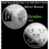 2018 Year of the Dog 1 oz .999 Silver Round