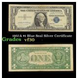 1957A $1 Blue Seal Silver Certificate Grades vf++