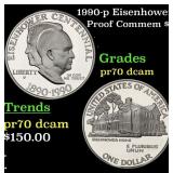 1990-p Eisenhower Proof Modern Commem Dollar $1 pr