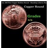 1oz .999 Fine Copper Bullion Round - Standing Libe