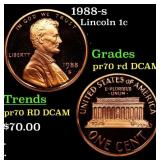 1988-s Proof Lincoln Cent 1c pr70 rd DCAM SEGS