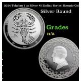 2024 Tokelau 1 oz Silver $5 Zodiac Series: Scorpio