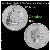 2022 Disney Lady & The Tramp 1oz Silver $2 Niue Gr