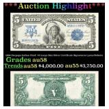 1899 $5 Large Size Silver Certificate Oncpapa Indi