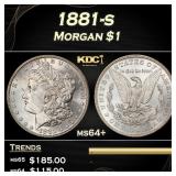 1881-s Morgan Dollar $1 Grades Choice+ Unc