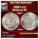 1891-cc Morgan Dollar $1 ms65+ SEGS