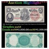 1880 $5 Large Size Legal Tender Note "WoodChopper"