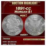 1891-cc Morgan Dollar $1 ms64+ SEGS