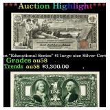 1896 $1 large size Silver Certificate Martha & Geo