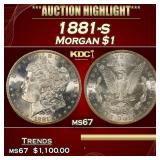 1881-s Morgan Dollar $1 ms67 SEGS