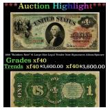 1869 $1 Large Size Legal Tender Note "Rainbow Note
