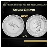 2024 Silver Kangaroo 1 oz .999 Silver Australia $1
