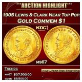 1905 Lewis & Clark Gold Commem Dollar Near Top Pop