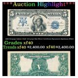 1899 $5 Large Size Silver Certificate Oncpapa Indi