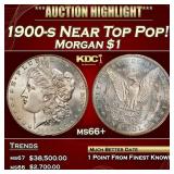 1900-s Morgan Dollar Near Top Pop! $1 ms66+ SEGS