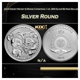 2024 Disney Mickey & Minnie Christmas 1 oz .999 Si