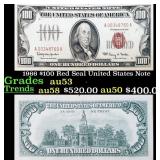 1966 $100 Red Seal United States Note Grades Selec
