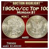 1900-o/cc Top 100 Morgan Dollar $1 Select Unc USCG