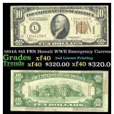 1934A $10 FRN Hawaii WWII Emergency Currency Grade