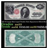 1917 $1 Large Size Legal Tender Note Grades Select