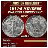 1917-s Reverse Walking Liberty Half Dollar 50c Sel