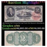 1869 $2 Large Size Legal Tender Note "Rainbow Note