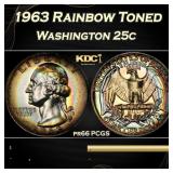 PCGS 1963 Proof Washington Quarter Rainbow Toned