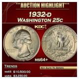 1932-d Washington Quarter 25c ms64+ SEGS