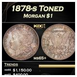 1878-s Morgan Dollar Toned $1 Grades GEM+ Unc