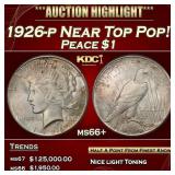 1926-p Peace Dollar Near Top Pop! $1 ms66+ SEGS