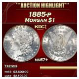 1885-p Morgan Dollar $1 ms67+ SEGS