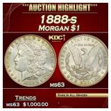 PCGS 1888-o Morgan Dollar Monster Rainbow Target T