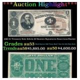 1890 $1 Treasury Note Edwin M Stanton Grades Selec